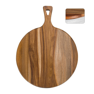 Senpin <span class=keywords><strong>planche</strong></span> à découper épaisse en bois d'acacia poignée 1.5cm d'épaisseur lavable au lave-vaisselle gravure Laser Pizza Steak cuisson <span class=keywords><strong>planche</strong></span> à découper - Product Image 6