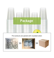 FULING Eco Compostable Transparent 12oz 16oz Gobelet en plastique PLA Gobelet à boire biodégradable à base de plantes jetable