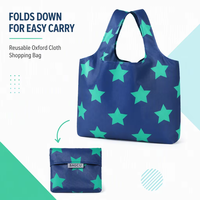 Sac de courses pliable personnalisé en tissu Oxford, sac à main réutilisable pour supermarché, recyclable, commandes en gros pour détaillants