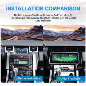NaviHua Nouveau design autoradio Android 12,3'' + écran AC 10,1'' pour Range Rover Sport 2005-2009 Kit de mise à niveau multimédia GPS DSP pour voiture - Product Image 4