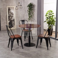 Ensemble de salle à manger, chaise, mobilier de restaurant, table et chaises de salle à manger de café, ensemble de café, fer métallique classique moderne, accepter