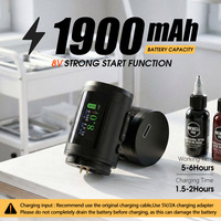 Mesin Tato Nirkabel Profesional Ambition Ninja Ultra 1900mAh 3.5mm/4.0mm Stroke Direct Drive untuk Seniman Seni Tubuh