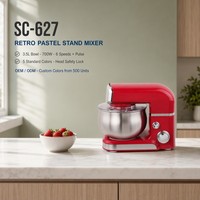 Robot pâtissier compact 3,5 L 700 W, 6 vitesses avec crochet pétrisseur et fouet pour la pâtisserie maison, avec moteur puissant 7025