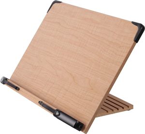 Grande supporto pieghevole portatile regolabile per la lettura a mani libere grandi libri di testo pesanti libri di cucina tablet - Product Image 1