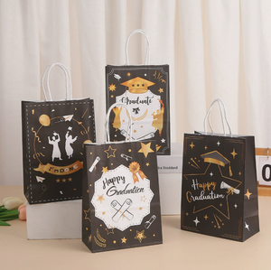 DAMAI Graduation <b>Decoration</b> 2026 Kids Party Black&Gold Graduation Cap Handbag Supplies Happy <b>Birthday</b> Decor <b>for</b> Paper Gift Bag - Product Image 1