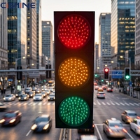 Feux de signalisation routière intégrés à LED Cishine 200 mm 300 mm 400 mm à écran complet pour piétons, rouge, vert, jaune, pour la ville
