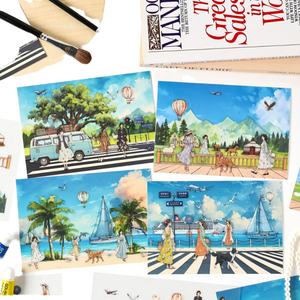 Pegatinas de Papel de Alta Calidad con Diseño de Paisajes Escarchados, Paquete de 3, Autoadhesivas, Troqueladas, Forma Personalizada, Decoración Navideña para Cuadernos - Product Image 1