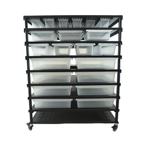 Accesorios calefactables para reptiles pequeños, transportadores de mascotas para roedores, plástico cuadrado negro, cierre de realce de Metal, tinas de cría, jaulas de estante para serpientes - Product Image 2