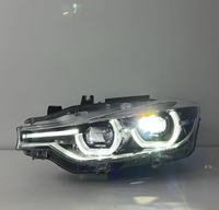 DBH Phare avant à projecteur laser tricolore jaune, blanc, ambre pour BMW Série 3 F30/F31/F35, nouveau style, ensemble de phares avant