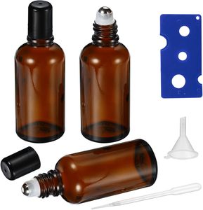 Fine Mist Sprayers 4 oz Amber Boston Round Glass <b>Bottles</b> <b>Empty</b> <b>Spray</b> Atomizer for Essential Oils Aromatherapy Cosmetic <b>Sprays</b> - Product Image 1