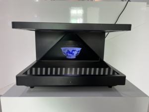Pyramide d'affichage holographique <span class=keywords><strong>3D</strong></span> de haute qualité, pour les bijoux, présentoir holographique à 3 faces, vitrine - Product Image 4