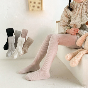 <span class=keywords><strong>Leggings</strong></span> in Cotone per Bambine, Stile Coreano, Tinta Unita, Calze Pantacollant per Neonati, Pantaloni per Bambini, Vendita all'Ingrosso - Product Image 1