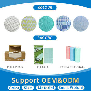 Panni per Pulizia in Fibra di Viscosa Leggeri, 50 Pezzi, Panni Asciutti Monouso per Cucina, Piegati in 1/4 - Product Image 6