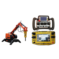 Robot de démolition télécommandé sans fil avec transmission vidéo par vision directe, contrôle électronique hydraulique, IP65, CE, FCC