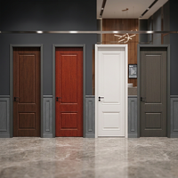 Porte de chambre intérieure en bois massif moderne sur mesure HEHAI avec isolation acoustique et prévention incendie, ouverture coulissante, usage domestique