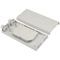 TC-F313 ABS Plastic 12 Fibers Splice OTB Box 2 in 6 Out PLC Splitter SC/UPC Singlemode Fiber Optic Distribution Box