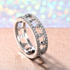 Vintage Double Row Music <b>Note</b> Ring for Women Openwork Fashion Finger Jewelry - Product Image 1