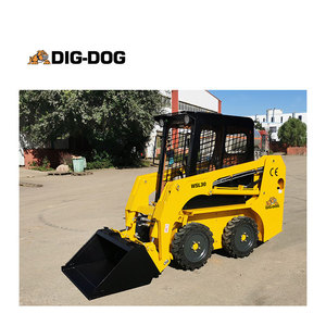DIG-DOG Mini Skid Steer <span class=keywords><strong>Loader</strong></span> <span class=keywords><strong>1000kg</strong></span> roda kecil selip <span class=keywords><strong>Loader</strong></span> dengan ember 0,5 CBM - Product Image 2