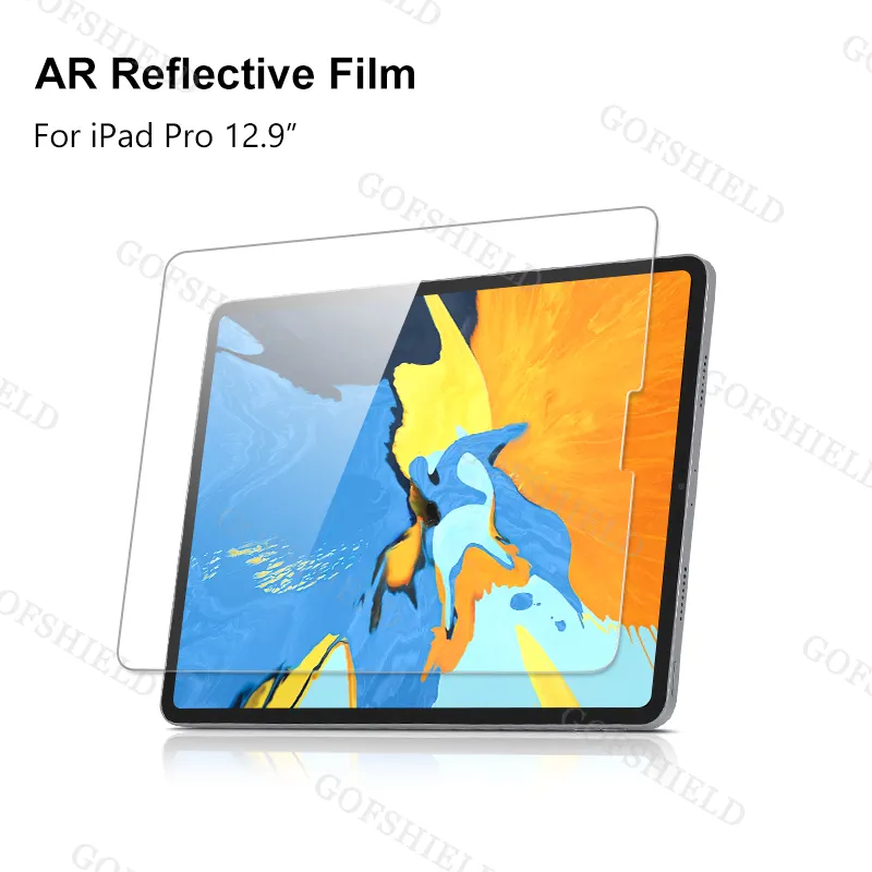 GOFSHIELD Anti-graffio pellicola riflettente Super trasparente protezione dello schermo AR protezione dello schermo per iPad Pro 12.9 "AR pellicola dello schermo