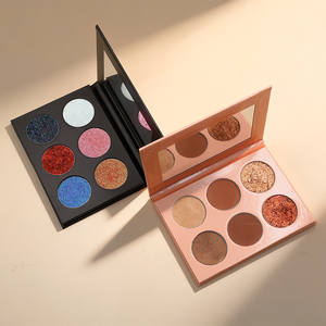 Palette d'ombres à paupières personnalisée DIY, 36 mm, 6 couleurs pigmentées, vegan, palette d'ombres à paupières à <span class=keywords><strong>marque</strong></span> privée - Product Image 2