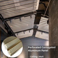 Panneau de façade en aluminium perforé ondulé décoratif moderne, ventilation acoustique, écologique, ignifuge, pour bâtiments, centres commerciaux, hôtels