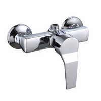Mitigeur de douche électroplaqué avec commande simple/double, design minimaliste moderne pour robinets de baignoire chaud/froid
