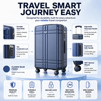 Ensemble de bagages de voyage 3 pièces personnalisé OEM d'usine, valise rigide en PC durable, étiquette privée, valise personnalisée