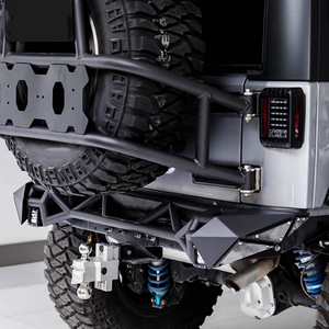 Parachoques Trasero de Tubo Redondo <span class=keywords><strong>Corto</strong></span> y Largo de Acero Negro de Alta Calidad, ABS Nuevo, Accesorios Modificados <span class=keywords><strong>4x4</strong></span> para <span class=keywords><strong>Jeep</strong></span> Wrangler JK/JL <span class=keywords><strong>4x4</strong></span> - Product Image 4