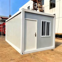 Maison modulaire à installation rapide de 20 pieds, cabine habitable isolée et étanche, bureau de chantier portable, unité de construction à ossature métallique