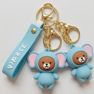Llavero de Goma con Diseño de Oso de Dibujos Animados, Personalizado con Logotipo, Accesorios de Moda, Llavero 3D de PVC Suave - Product Image 5