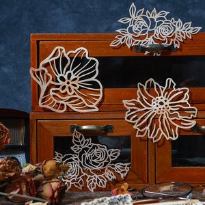 10 unids/pack papel vegetal campo poema serie Vintage encaje manual Collage plantas decorativas DIY - Product Image 1