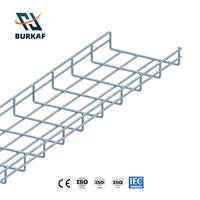 Bac à câbles en treillis métallique en acier inoxydable SS304, panier de gestion des câbles ventilé pour l'alimentation électrique