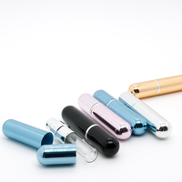 Mini 5 ml En Aluminium Parfum Atomiseur Vaporisateur Bouteille Voyage-Taille Rechargeable Pompe Scellant pour Huiles Essentielles-Commande Minimum 100pcs