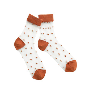 Femmes été hiver Floral nœud motif équipage longueur chaussettes minces personnalisé en gros respirant Sexy fille conception tricoté - Product Image 5