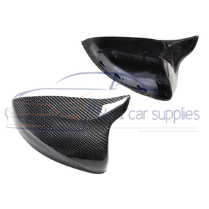 Coque de rétroviseur en fibre de carbone sèche haute performance, style klaxon d'origine, compatible avec A3 RS3 S3 - Product Image 2