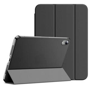 Funda para tableta iPad de 10.2 pulgadas, plegable en tres partes, semitransparente, de PC mate, con cobertura total y a prueba de golpes. - Product Image 2