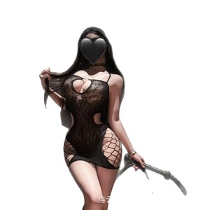 Sexy mesh bodycon skirt and revealing lace lingerie for women, perfect for late-night lingerie sessions. - Product Image 2