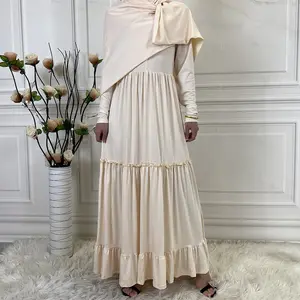 GANE RTS/OEM islamische Kleidung Kirche Truthähne Kleider Kaftan-Avec-Hijab Kida Kleid Abaya Khaki