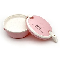 Boîte à bento de haute qualité à compartiment unique pour enfants, en paille de blé de qualité alimentaire, avec couvercles sans BPA, poignée en option pour enfants