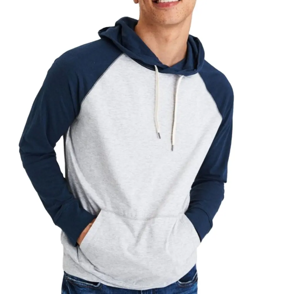 Phổ Biến Mới Phong Cách Tốt Nhất Bán Người Đàn Ông Của Raglan Tay Áo Hoodies Tùy Chỉnh Với Chuột Túi Túi