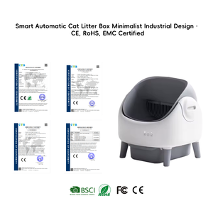 <span class=keywords><strong>Lettiera</strong></span> Autopulente Automatica per <span class=keywords><strong>Gatti</strong></span> Best Seller con Doppio Sensore di Sicurezza e Controllo Tramite App, Sacchetti di Plastica Inclusi, Grigio-Bianco - Product Image 2