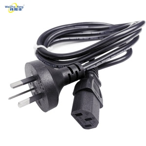 Cable de Alimentación de 3 Pines, Aislamiento de PVC XLPE, Cable de Aluminio y Cobre, Cables Eléctricos Domésticos, Enchufe Metálico, 250V, Cable para Computadora IEC - Product Image 2