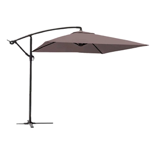Ombrellone 3M TAUPE con Palo Laterale, Base Quadrata a Sbalzo per Giardino, Patio, Cortile, Hotel e Spazi Esterni - Product Image 1