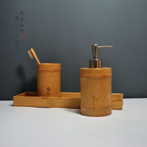 Bamboo Bathroom Set <b>Toothbrush</b> <b>Holder</b> Soap Dispenser Eco Friendly Household Daily Necessities - Product Image 3