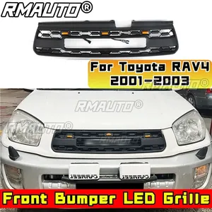 Grille de pare-chocs pour Toyota RAV4 2001-2003, grille de course pour pare-chocs avant, kit carrosserie, grille de pare-chocs avant en plastique ABS, accessoires de voiture - Product Image 4