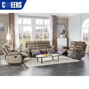 Manwa cheers novo design de tecido reclinável, sala de estar, sofá reclinável, conjunto para sala de estar, móveis