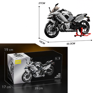 Modelo de Motocicleta Kawasaki H5 a Escala 1:5, Juego de Bloques de Construcción de Plástico ABS, Juguete Educativo de Ensamblaje DIY - Product Image 6