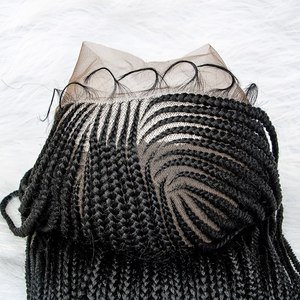 <span class=keywords><strong>Parrucche</strong></span> Sintetiche Trasparenti Intere in Pizzo Intrecciato Resistenti al Calore per Donne Nere - Product Image 5