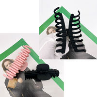 Pinces à cheveux en gros personnalisées pour femmes, lot de 8, grandes pinces banane mates en plastique, 10,5 cm et 8,5 cm, à forte tenue