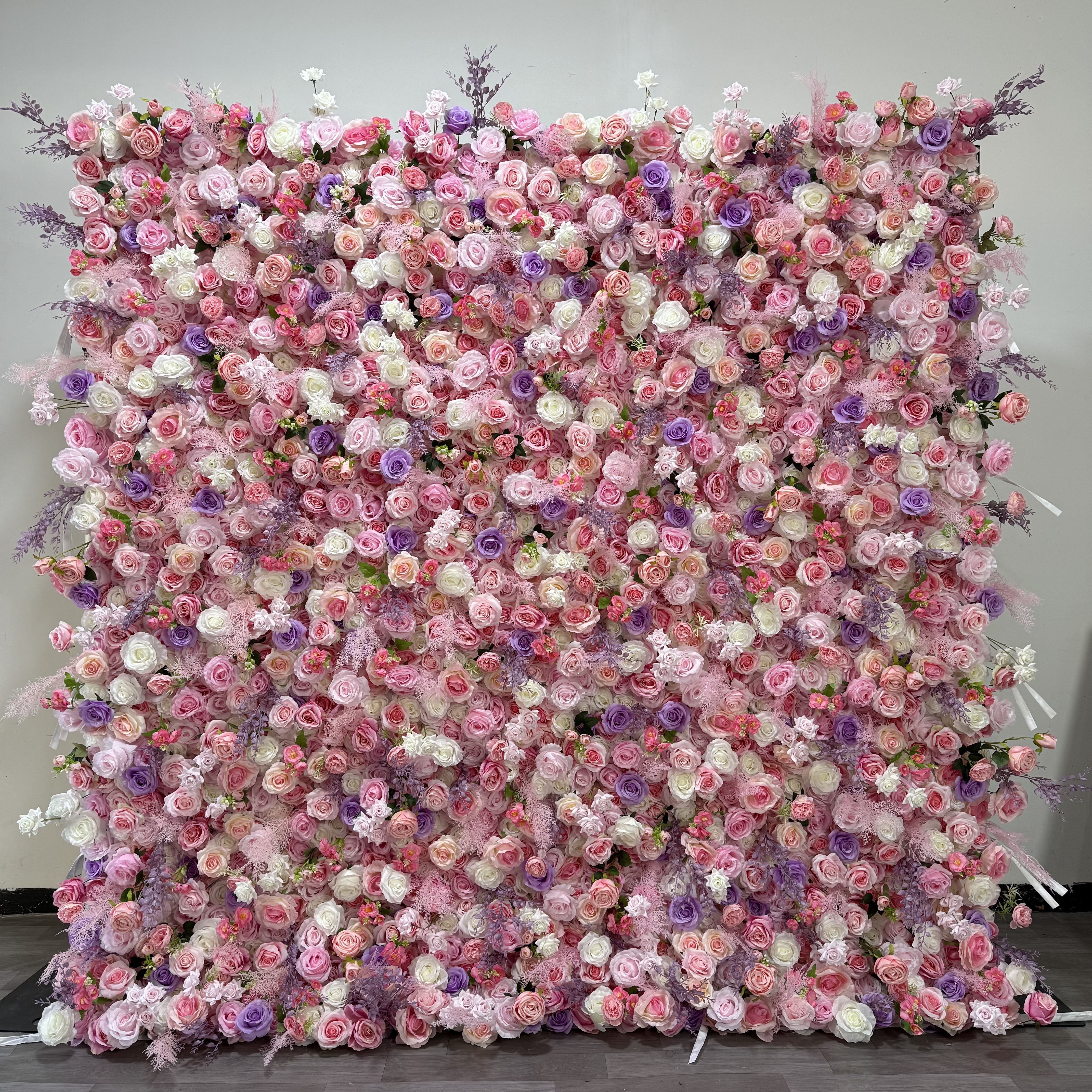 5DPink Rose Flower Wall 2*2m
